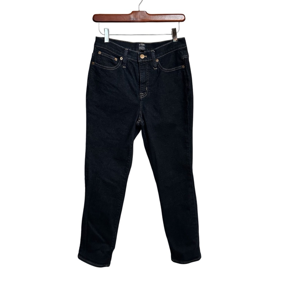 J.Crew Women's‎ Straight Jeans Size 26 Dark Indigo Blue Denim